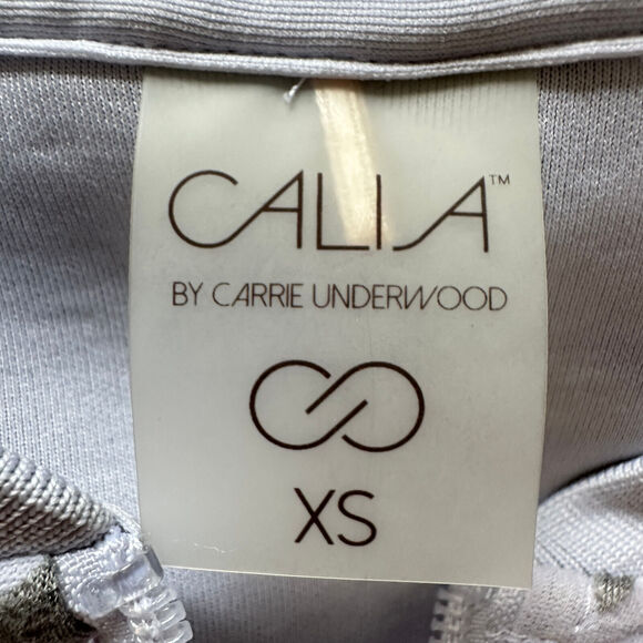 CALIA Womens Jacket XS Floral Burnout Spacer Bomber Full Zip Front Long Sleeve - Picture 10 of 11